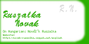 ruszalka novak business card